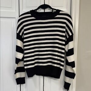 NWOT Black and White Striped Sweater